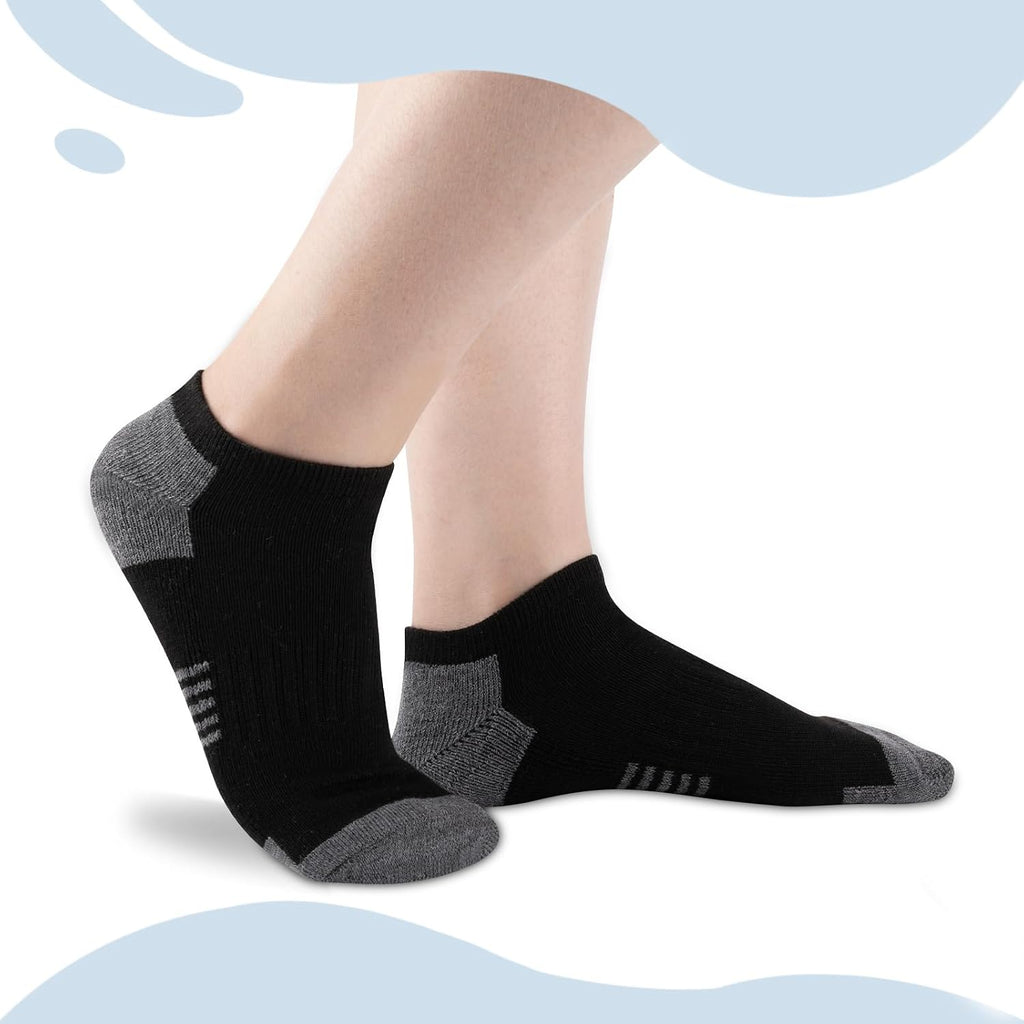 10 Pairs Boys Socks Low Cut Ankle Socks For Kids Old Short Athletic Socks With Cushioned Sole