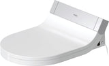 Elongated Shower Toilet Seat with Warm Water Wash, Modern White Design