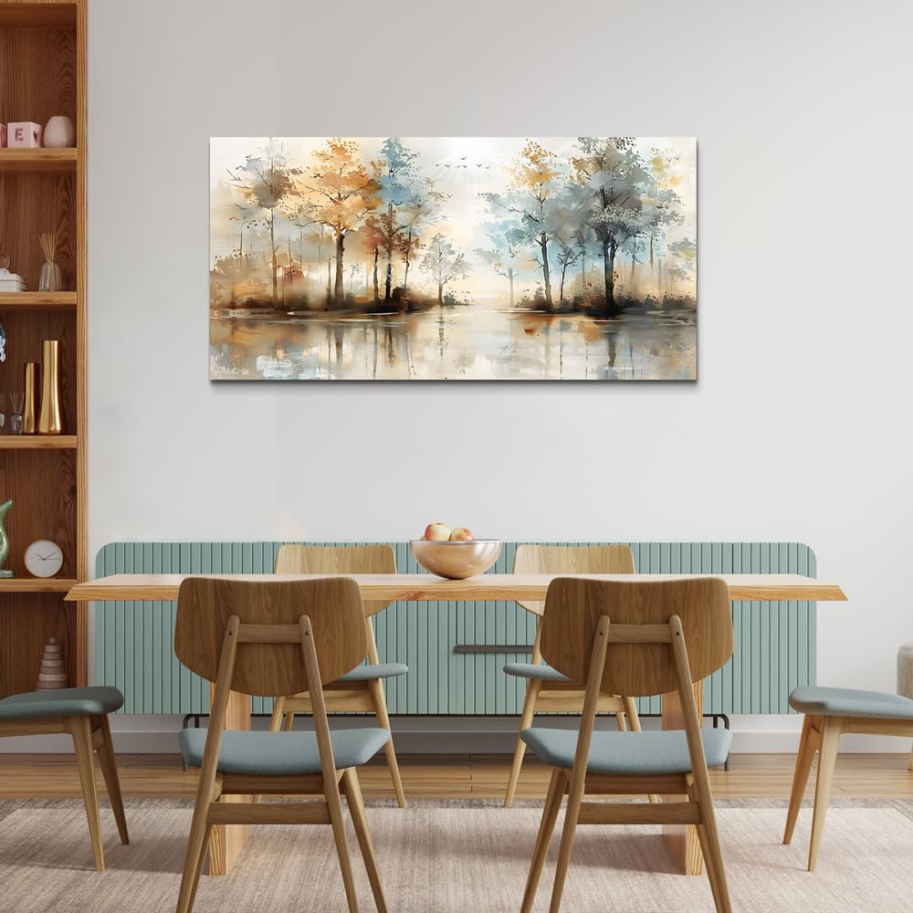 Large Wall Decor Framed Wall Art Abstract Tree Painting Wall Artworks Hang Pictures Decoration Canvas Prints Room