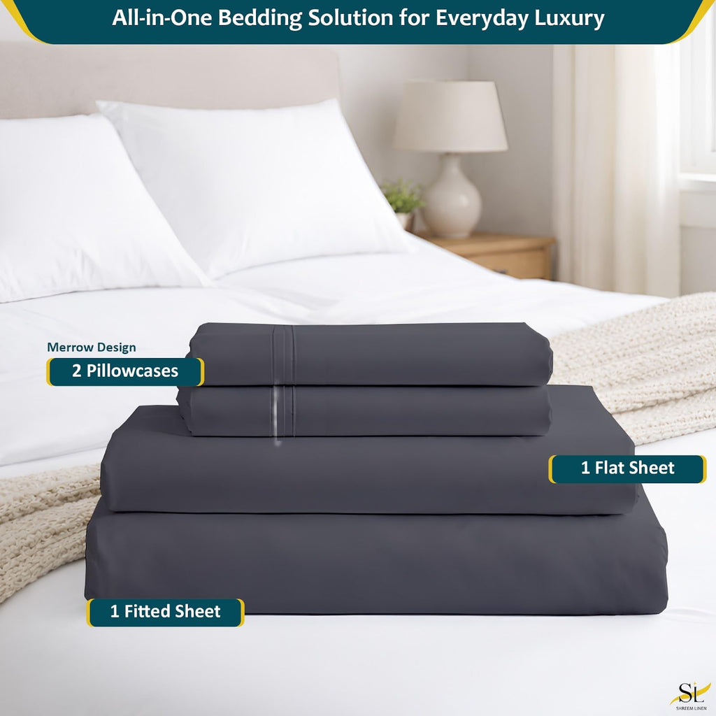 RV Full Bunk 4 Piece Sheet Set 42x80, Ultra Soft Microfiber RV Bed Sheets, Breathable Cooling Camper Bedding, Deep