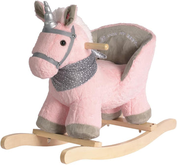 My Baby Rocking Unicorn with Chair, Plush Stuffed Unicorn Rocker for Toddlers 1-3, Baby Rocker with Sweet Music