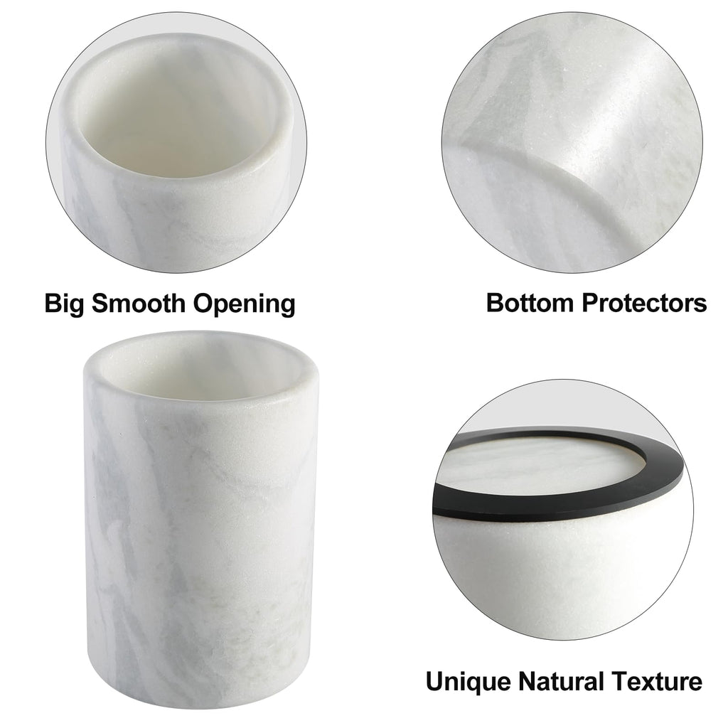 Natural Marble Utensil Holder Countertop
