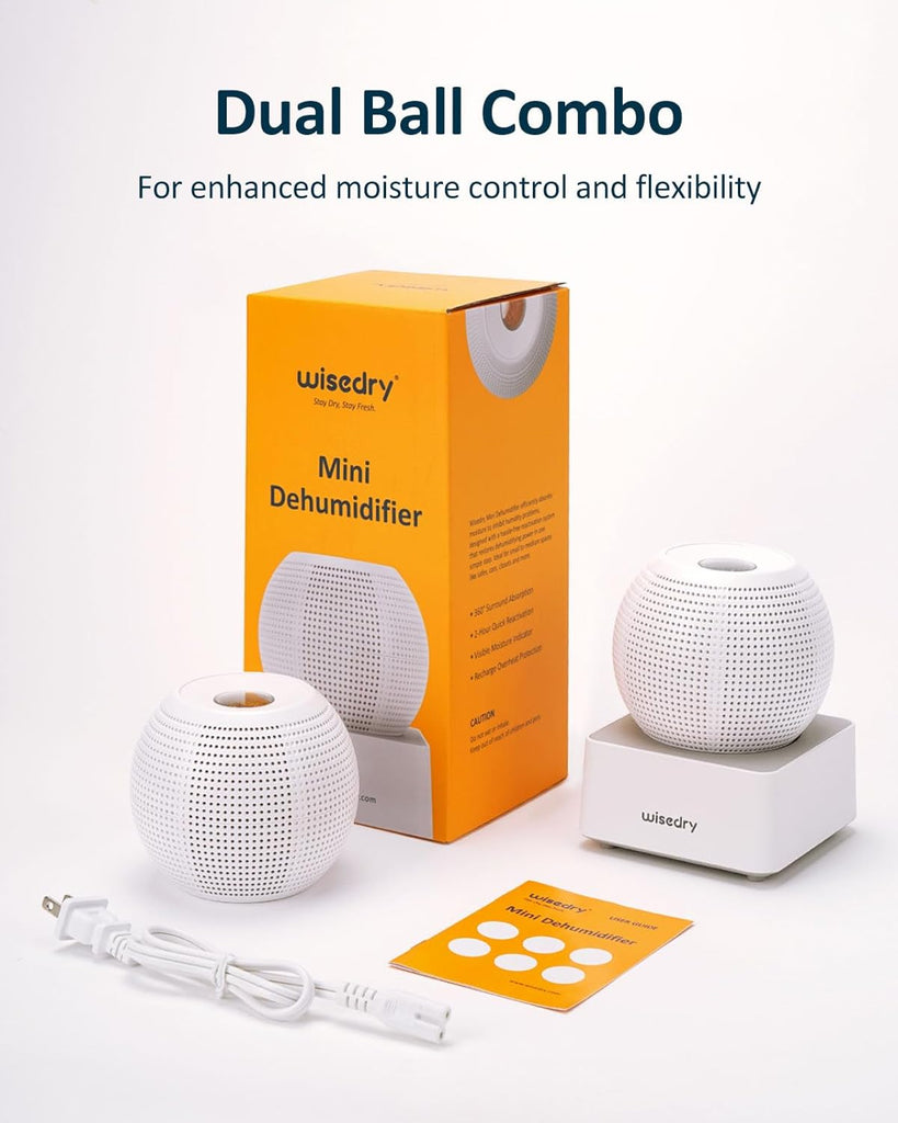 2 Hours Fast Rechargeable Mini Dehumidifier - Wireless Gun Safe Dehumidifier, Auto-Shutoff