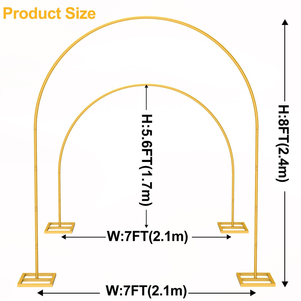 Heavy Duty Backdrop Stand, Wedding Arch Stand Wedding Arch Frame with Base for Birthday Party Graduation Ceremony