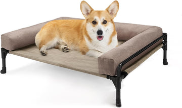 Outdoor Elevated Dog Bed-Cooling Raised Dog Cot for Medium Sized Dog