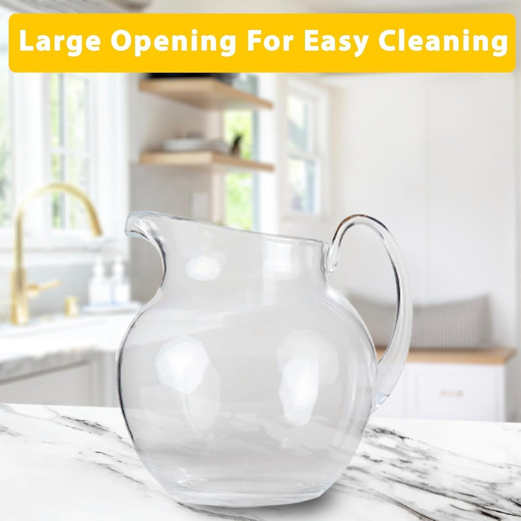100 oz Shatterproof Plastic Pitcher, the Large Capacity Makes it Excellent for Parties, Both Indoor and Outdoor, Clear