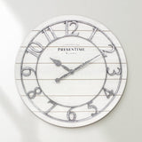 Presentime & Co Classic Farmhouse Shiplap Clock, 19.5 inch
