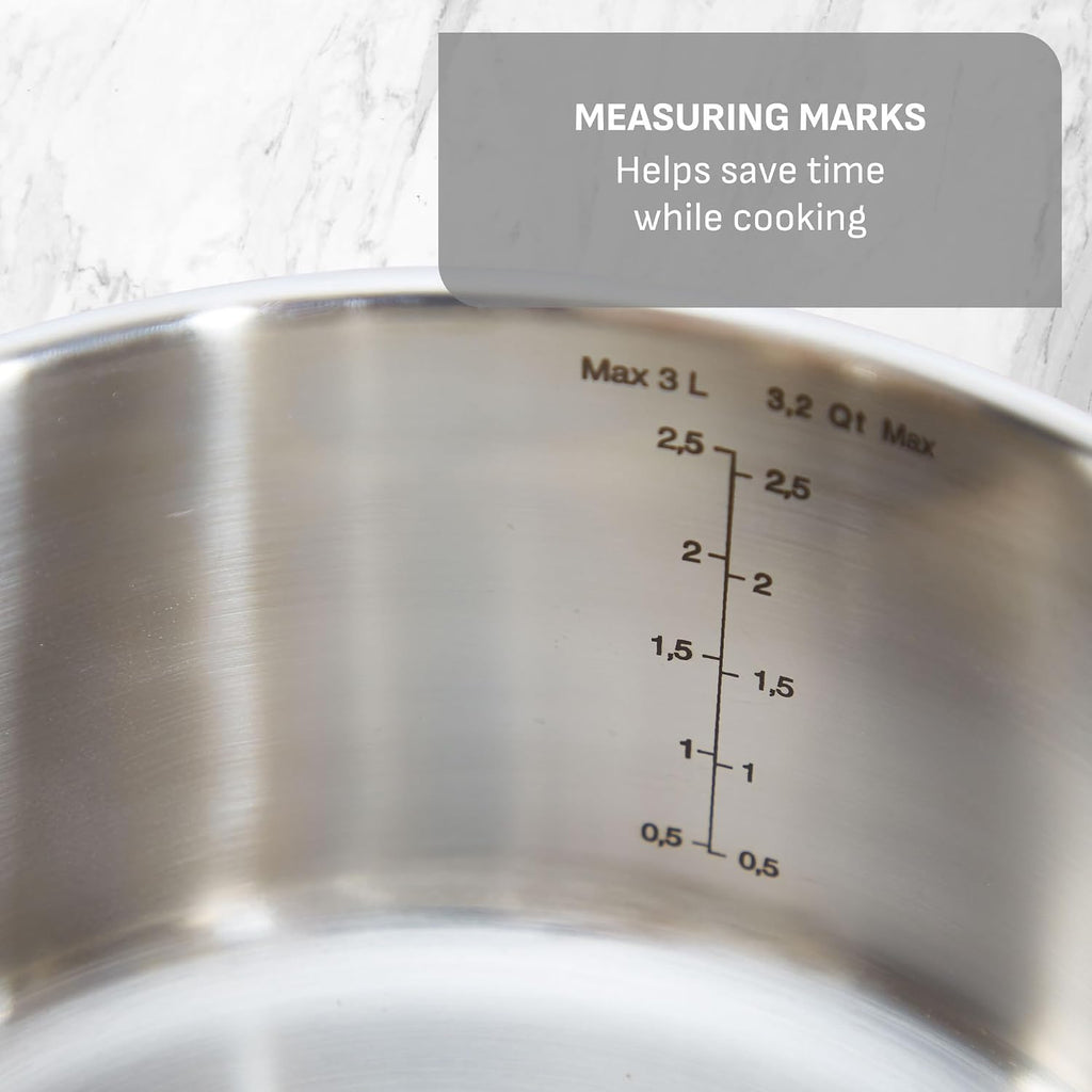Gourmet 15-Piece Stainless Steel Pots and Pans Set, Induction Compatible