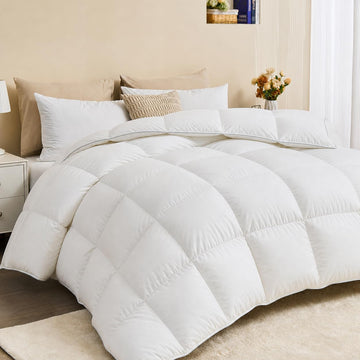 Feather Down Fiber Comforter King, All Season Duvet Insert