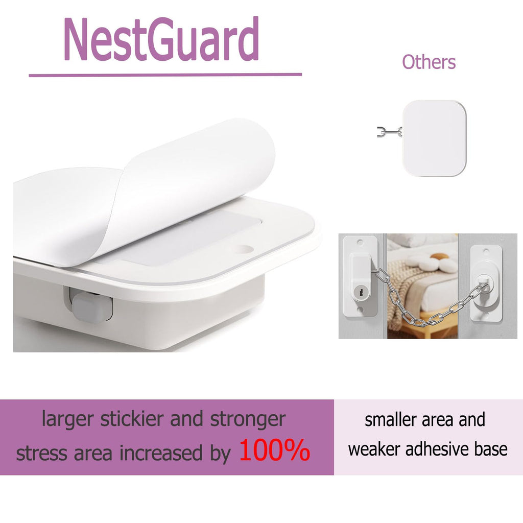 Child Proof Door Lock, 4 Packs White