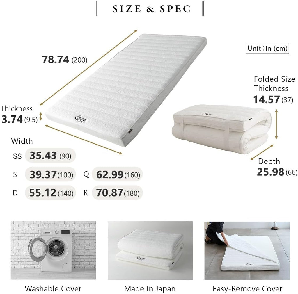 Japanese Futon Mattress, Floor Sleeping Mat Tatami Shikibuton