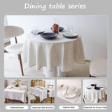 Textured Tablecloth 100% Linen Table Cloth, Kitchen Dinning Tabletop Decoration and Indoor Use (Roun