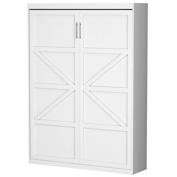 Full Murphy Bed with Smooth Pneumatic Lift, Space-Saving Wall Bed