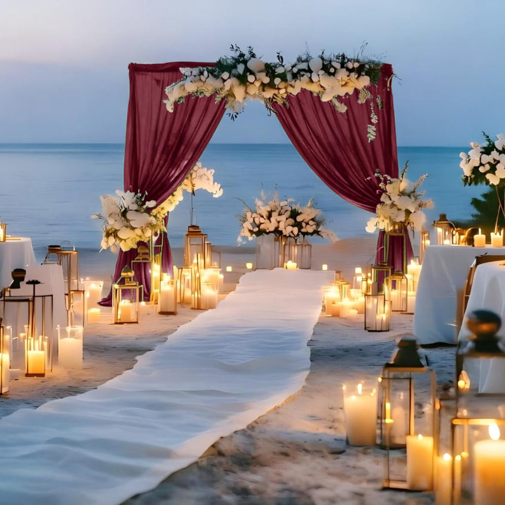 Wedding Arch Draping Fabric 28'' x 20FT Sheer Chiffon Drape Backdrop