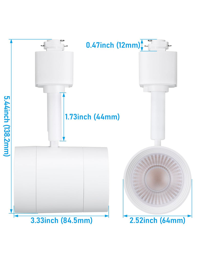 Studio Series 8.5W H Track Lighting Heads, 4000K, White