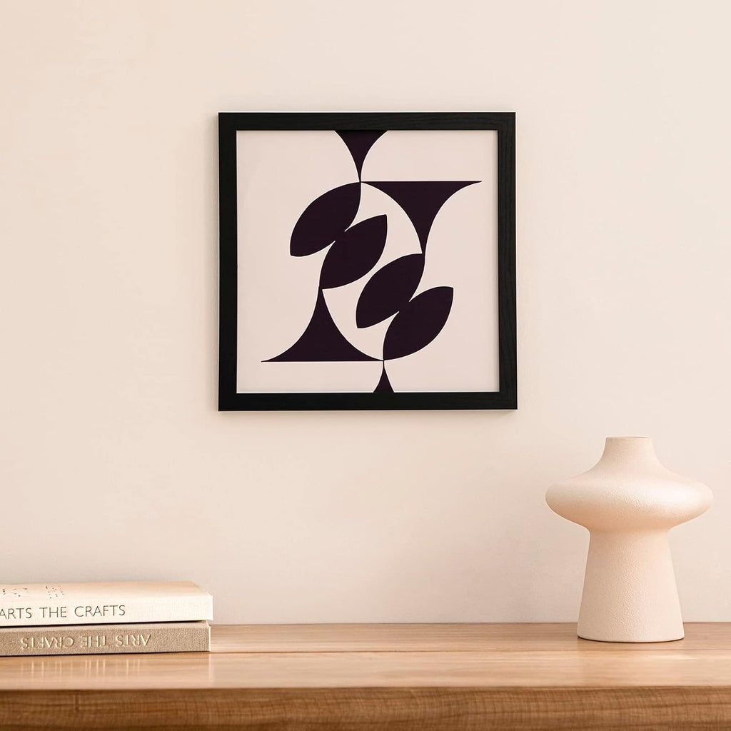 Picture Frames Set of 9, 12x12 in, Acrylic Cover, Black | Display Photo 8x8 with Mat or 12x12 without, Square Gallery