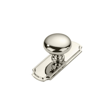 10 Pack 1-1/4 inch Backplate for Cabinet Knobs Polished Nickel Drawer Knobs Cabinet Hardware Vintage Knobs