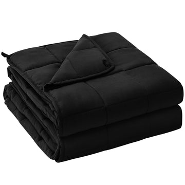 Weighted Throw Blanket for Adults 20lbs Queen, 60" x 80", Black