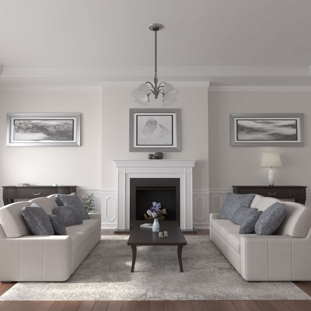 Palmetto Ceiling Medallion, Pearl White