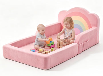 Toddler Floor Bed, Soft Foam Toddler Bed and Kids Bed, No Assembly Required