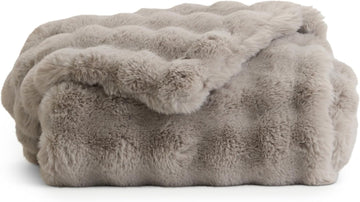 Earth Bubble Cuddle Blanket, Faux Fur Ultra-Soft Luxury Throw Blanket | Comfortably Weighted Design for Lounging or