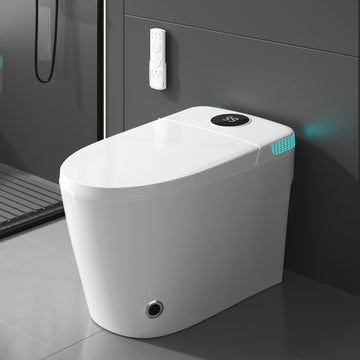 Tankless Smart Toilet with Integrated Bidet, One Piece Elongated Intelligent Toilet with Heated Seat & Child Mode