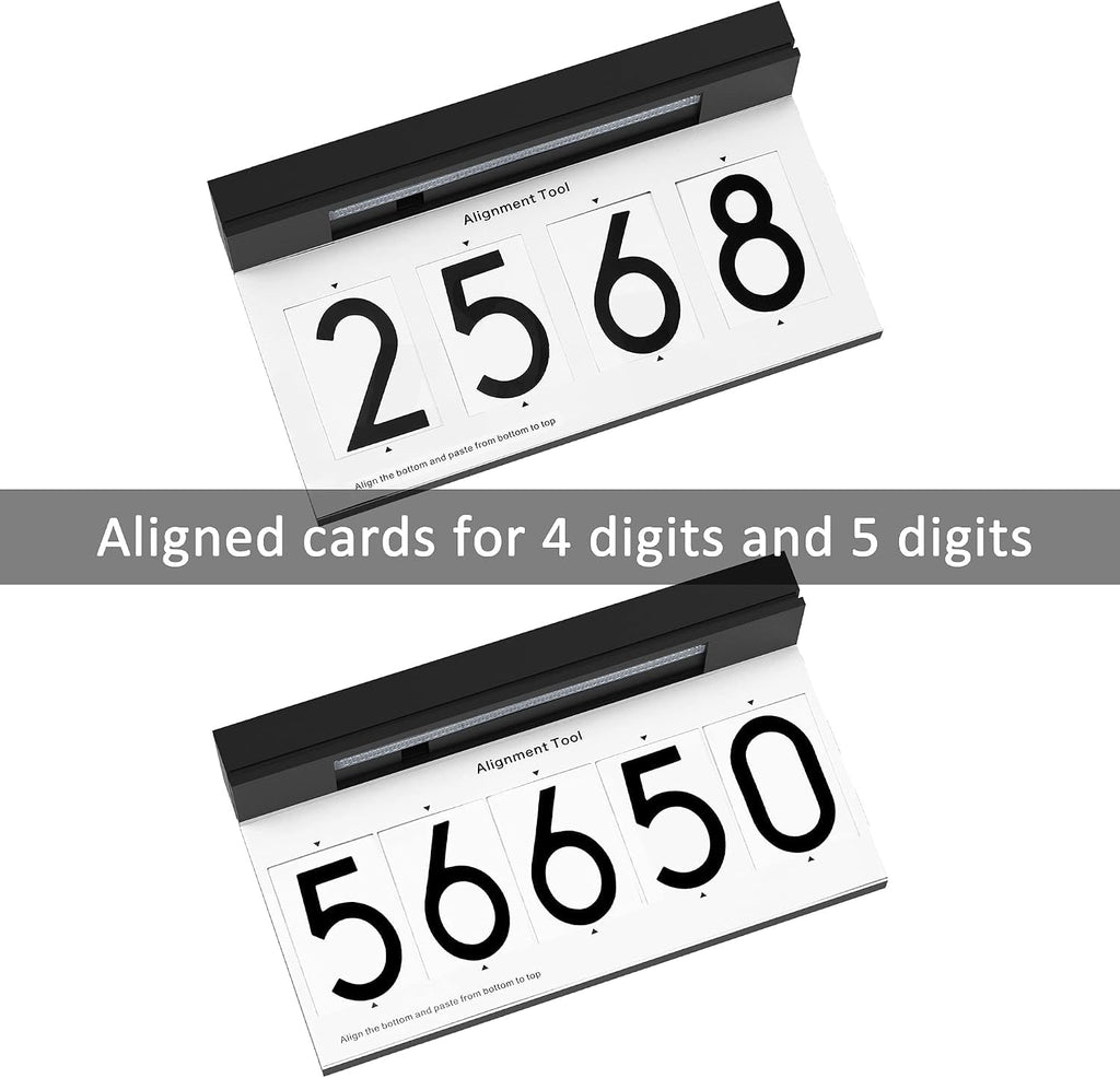 Solar House Number for Outside, Address Sign Waterproof