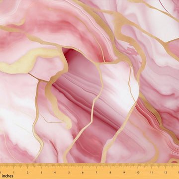 Pink Marble Fabric by The Yard 2 Yards