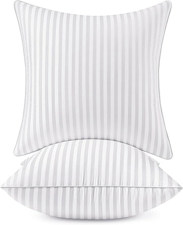 18x18 Throw Pillow Inserts, 100% Virgin Microfiber Filling - Set of 2