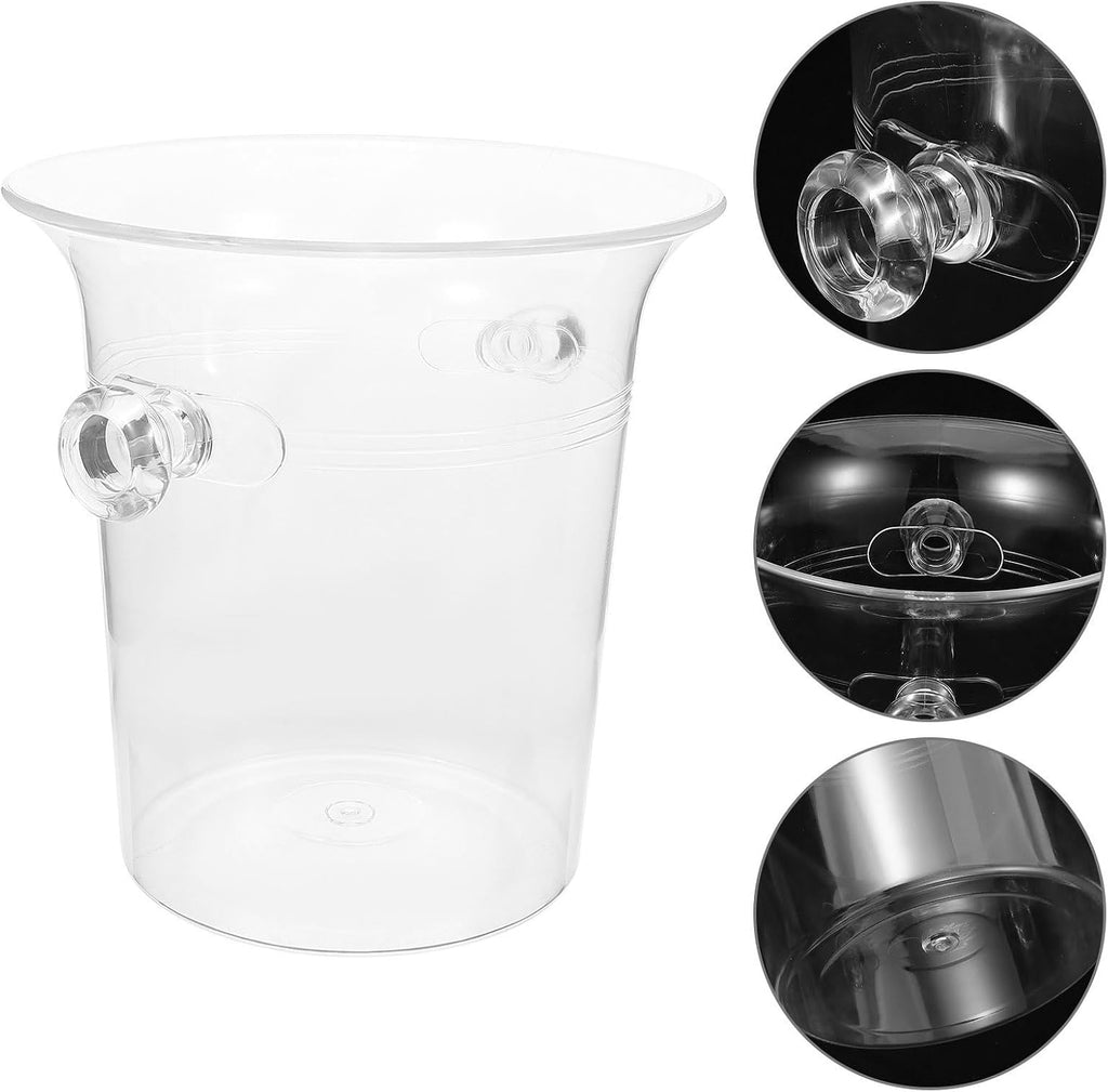 Ice Bucket Acrylic with Handles for Bars and Nightclubs