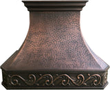 36 Inch Copper Wall Mount Range Hood