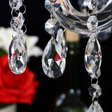 5 Arm Crystal Candelabra，32 inch Tall High-end Handcrafted Exquisite Candlestick