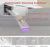 WinZo Luxury Smart Toilet, 1.28 Intelligent Bidet Toilet with Auto Flush, Heated Seat with Warm Water and Dryer