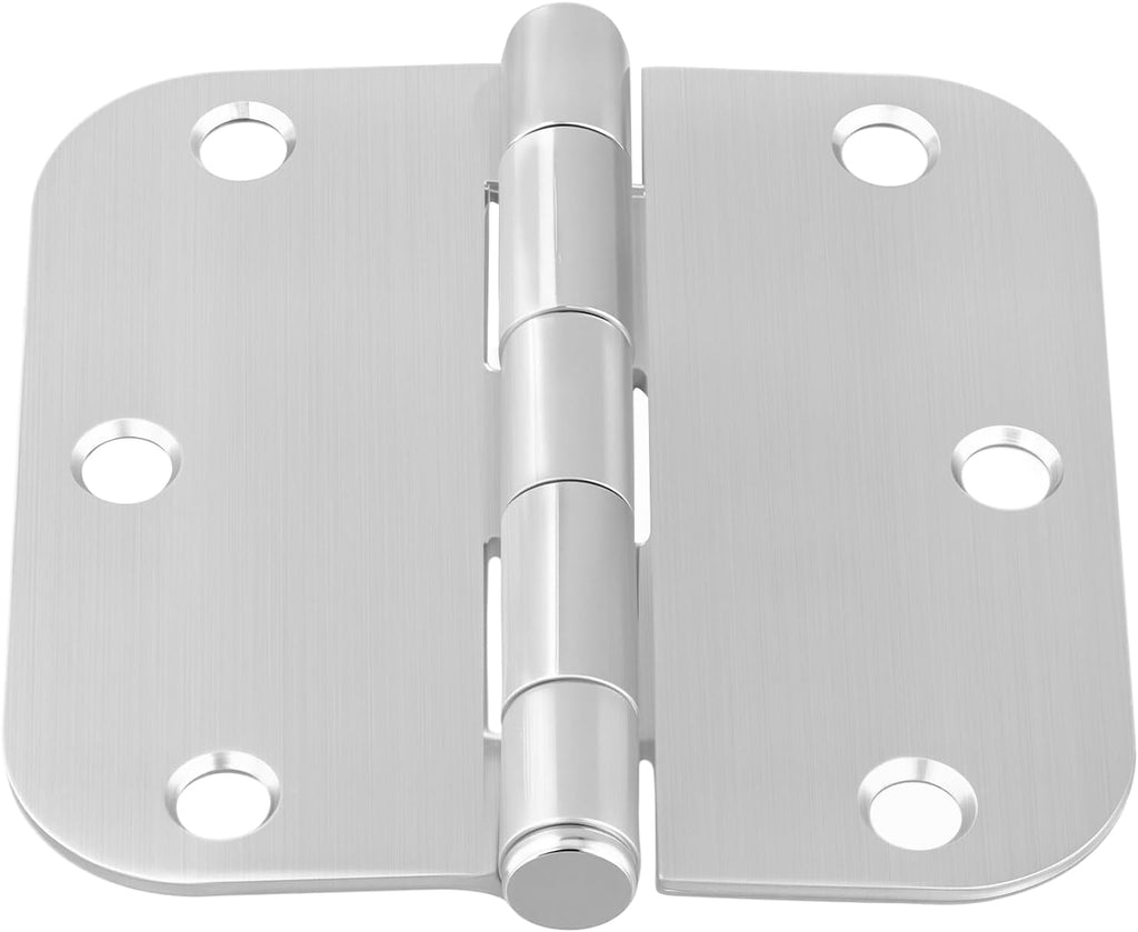 12 Pack 3.5 Inch Stainless Steel Door Hinges, Heavy Duty Brushed Nickel Door Hinges, Non-Removable Pin