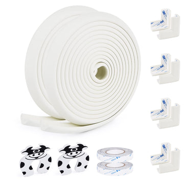 2 Pack Baby Proofing Edge and Corner Guards, 32.8 ft + 8 Corners, White