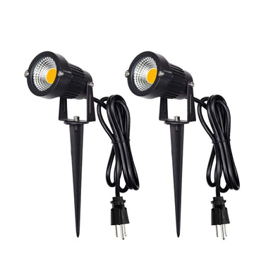 Z Outdoor Landscape LED Lighting 5W Waterproof Graden Lights COB Led Spotlights with Spiked Stand for Lawn Decorative