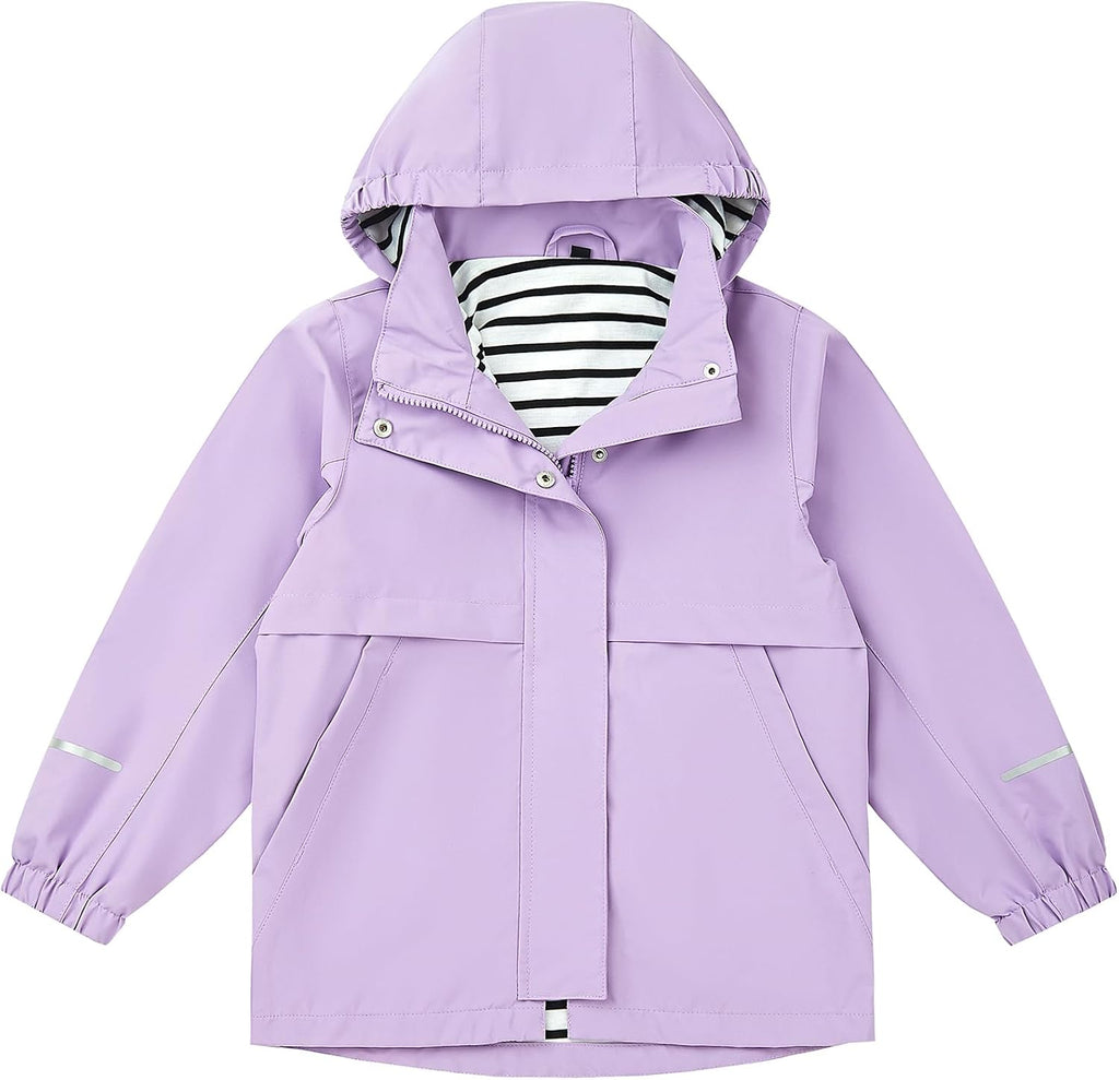 Girls Soft lining Hooded Rain Jacket