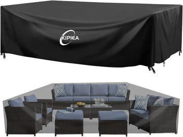 Outdoor Furniture Covers Waterproof, 420D Heavy-Duty Patio Furniture Set Covers, No Tears Anti UV No Fading(138" L x