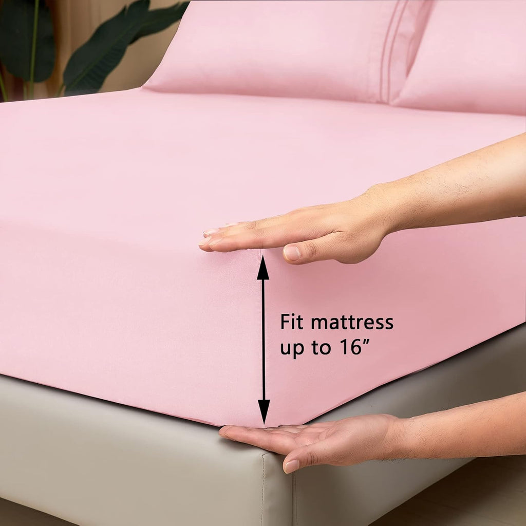 Queen Sheet Set - Hotel Luxury 1800 Bedding Sheets & Pillowcases - Deep Pocket Fitted Sheet, Soft, Breathable