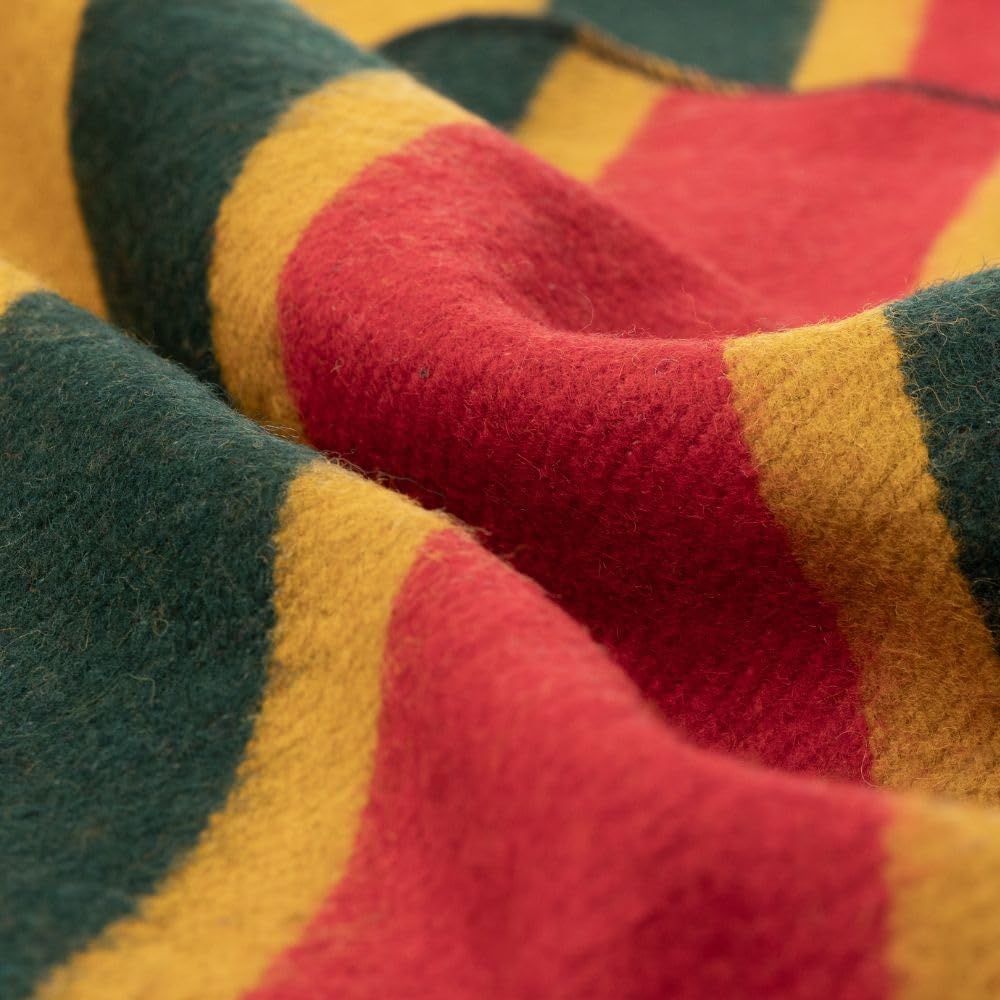 Rainier Wool Blanket - Warm, Heavy, Washable, Bed Blanket | Great & Camping (North Cascades, Queen)