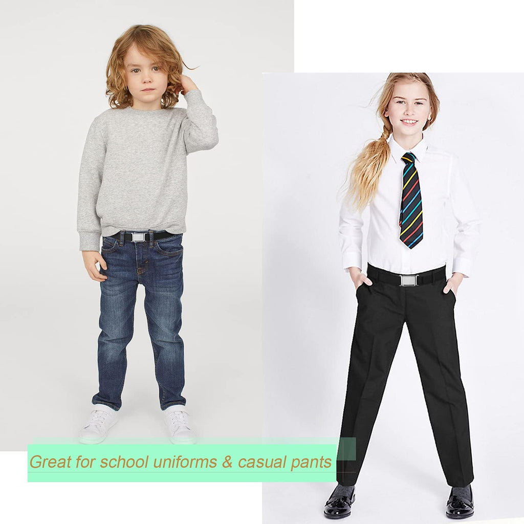 Kids Adjustable Magnetic Belt Boys Girls Elastic Belt with Easy Magnetic Buckle for Back to School Girls