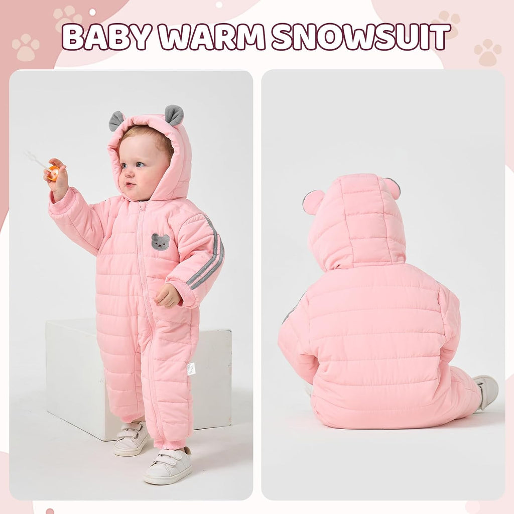Infant Snowsuit Hooded Baby Winter Clothes Winter Coat Baby Bear Outfit