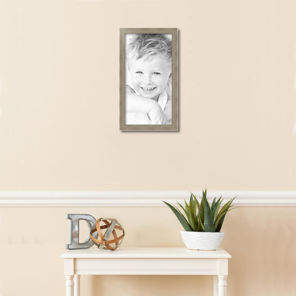 10x19 Inch Gold Picture Frame, This 1.2500 Inch Custom Poster Frame is Muted Prosecco Gold - Comes with Glass and
