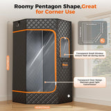 Portable Steam Sauna, Large Sauna Box, Portable Sauna for Home, Sauna Tent with 3L 1200W Steamer, 15 Levels