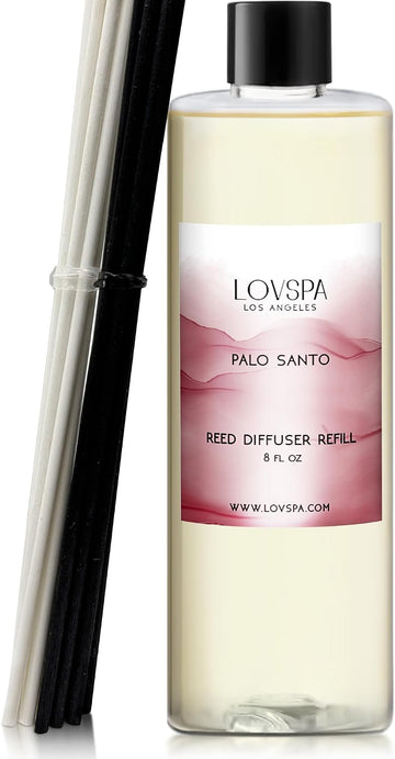 Palo Santo Diffuser Oil - Essential Oils for Diffuser Refill & Air Freshener Room Spray - Long-Lasting & Natural Home - Set of 8