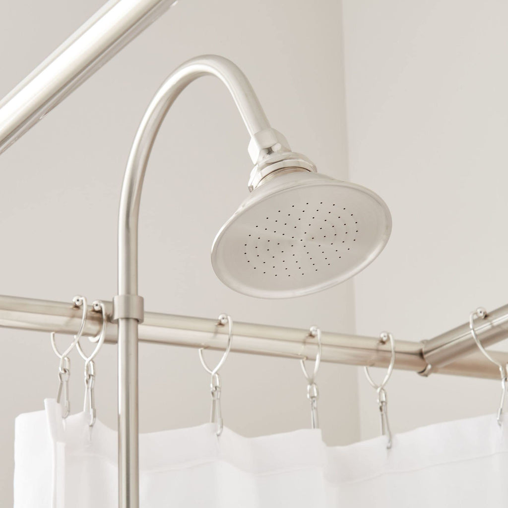 Retrofit Showers Trim Package with 4-7/8" Shower Head and Hand Shower Conversion Kit - 60" x 27" Ring - Rough In
