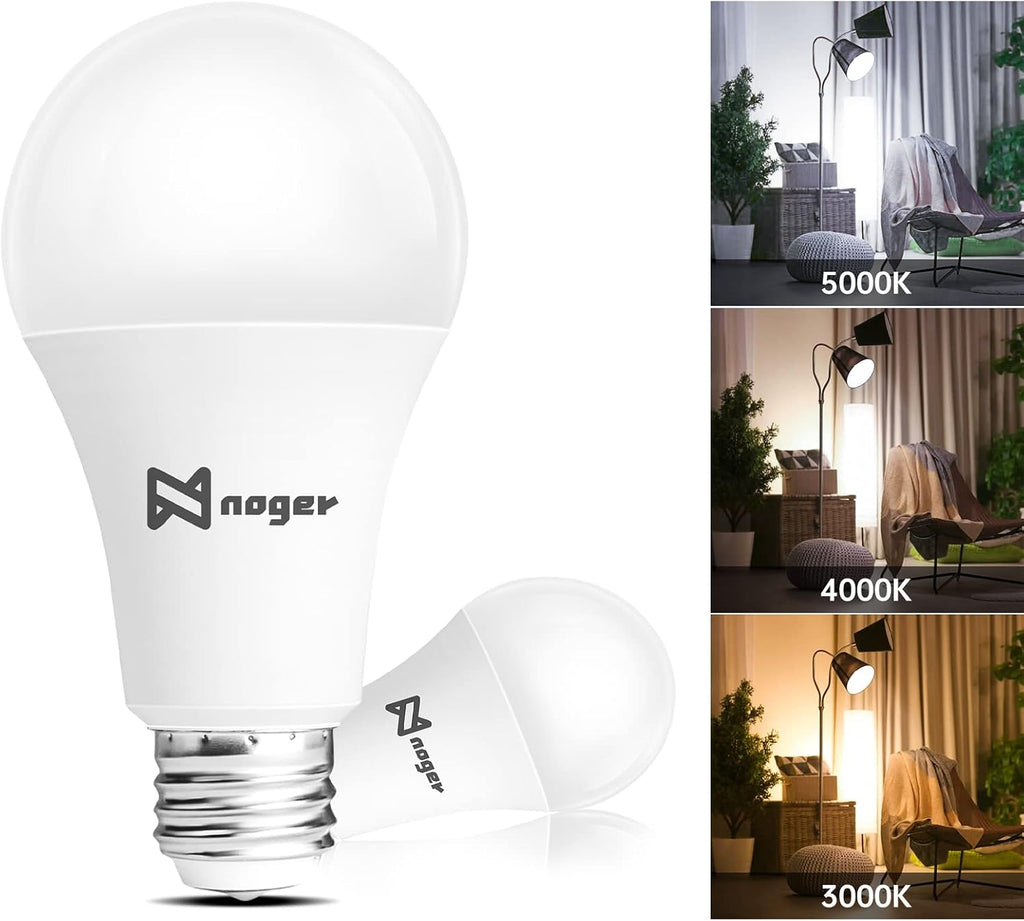 3 Way A21 LED Bulb,50 -100 -150W Equivalent,5000K Daylight, E26 Base,4 Pack