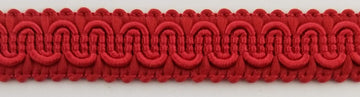 1/2" Scroll Braid Gimp w/Backing - 10 Continuous Yards - Many Color Options! (Red)