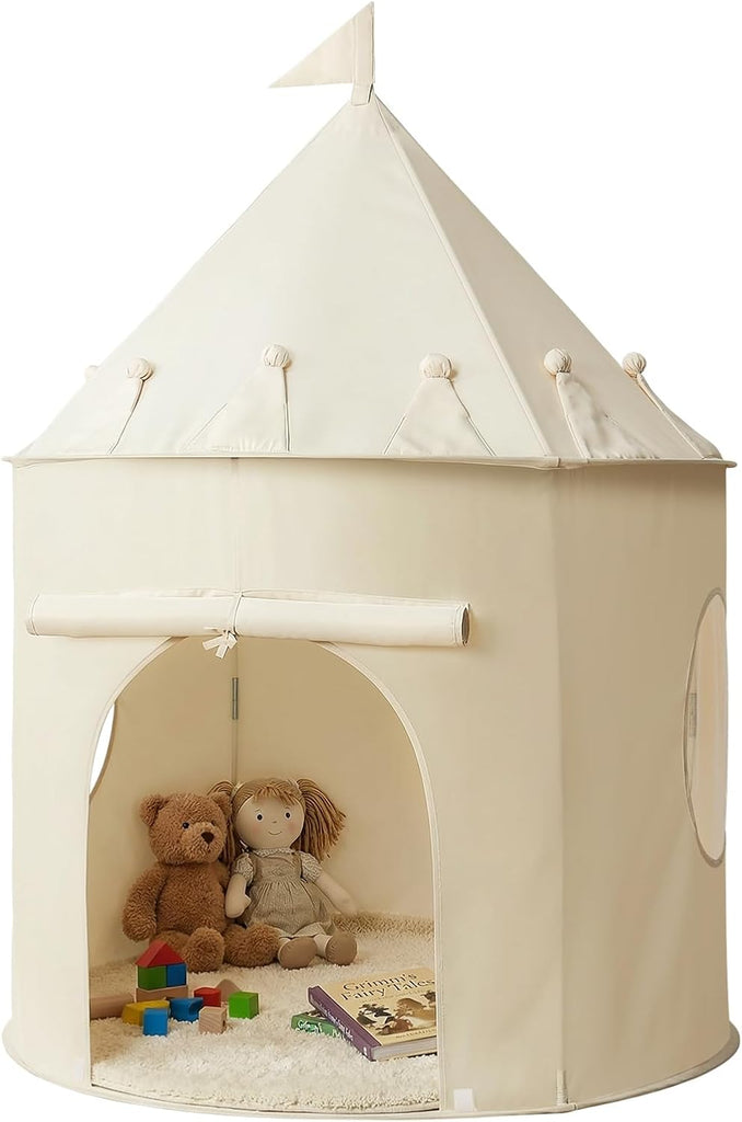 Golden Beige Kids Tent: Pop up Kids Play Tent Made by Peachskin Fabric - Toddler House for Indoor & Outdoor - Great