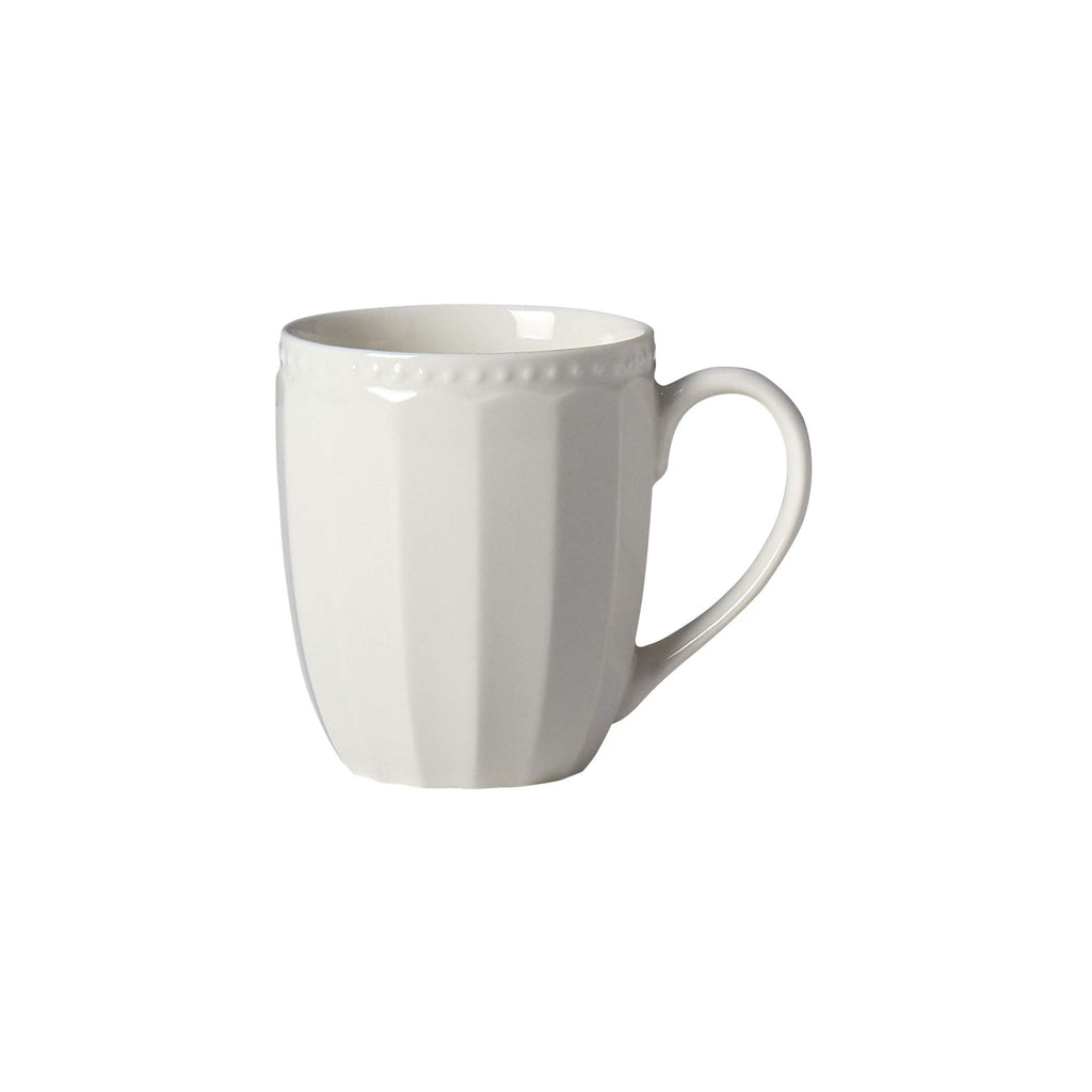 Embossed Bone White Porcelain Round Dinnerware Collection- Chip Resistant Scratch Resistant